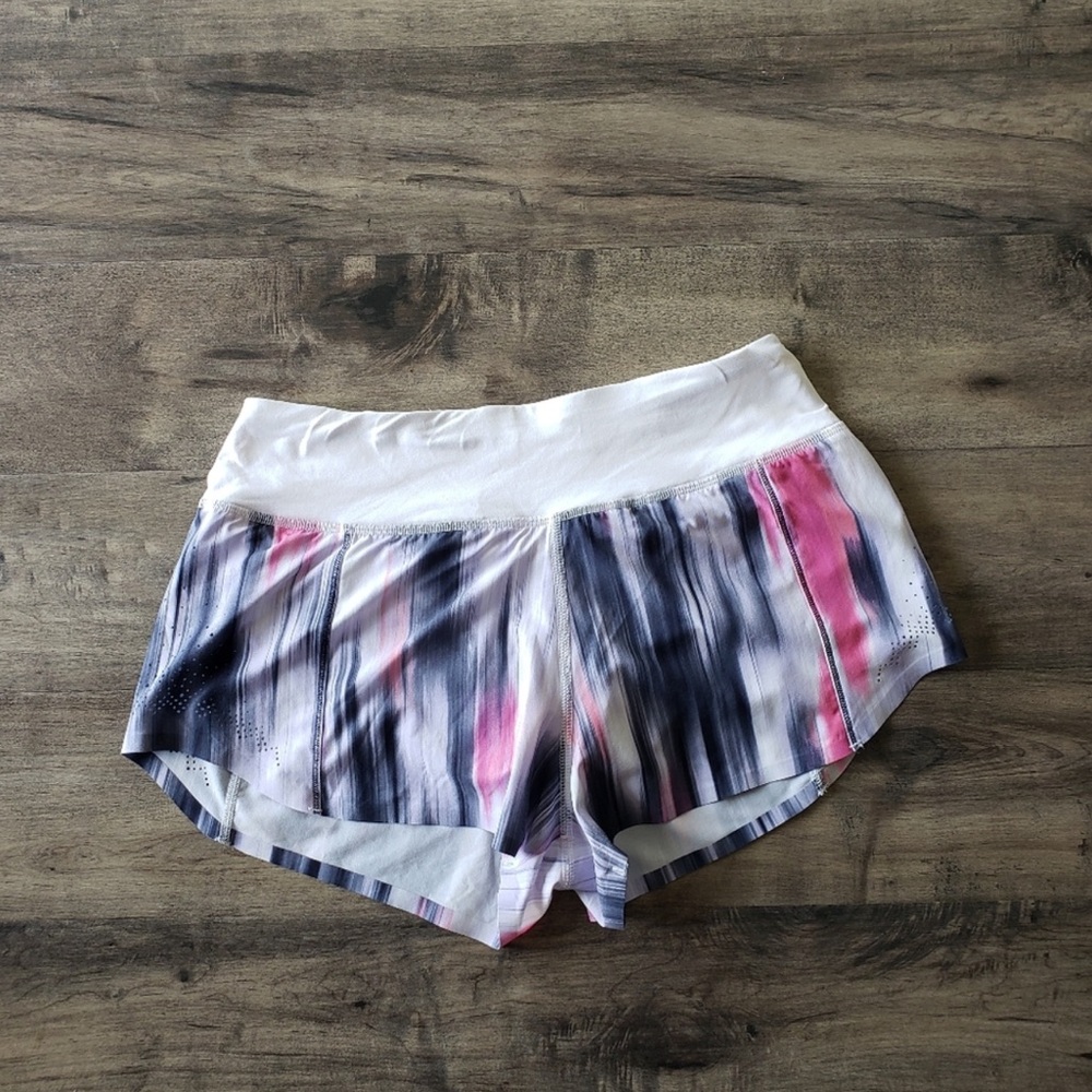 Lululemon Light As Air Shorts Mirage Deep Indigo / White Size 4